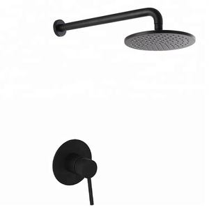 Ensemble de douche de robinet en laiton exquis intégré dans le mur Valve en céramique thermostatique <span class=keywords><strong>à</strong></span> poignée unique <span class=keywords><strong>à</strong></span> motif de pulvérisation souple pour l'appartement et l'<span class=keywords><strong>hôtel</strong></span> - Product Image 3