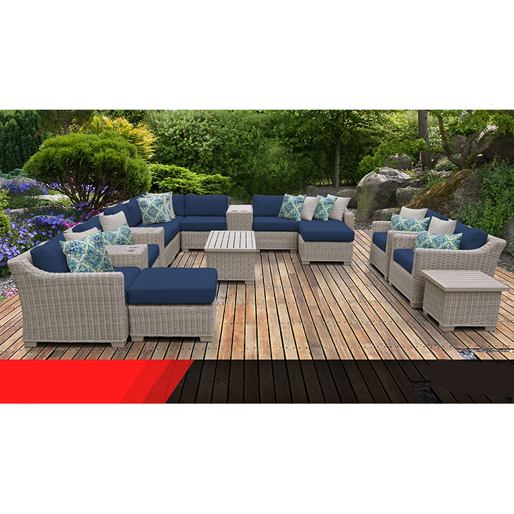 Host sale factory direct most popular L shape rattan outdoor garden sofa set