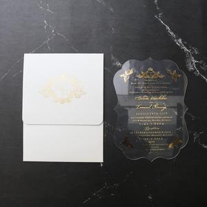 Invito Matrimoniale in Acrilico Trasparente Spessore 1mm, Fustellato su Misura con Tasca per Busta - Product Image 2