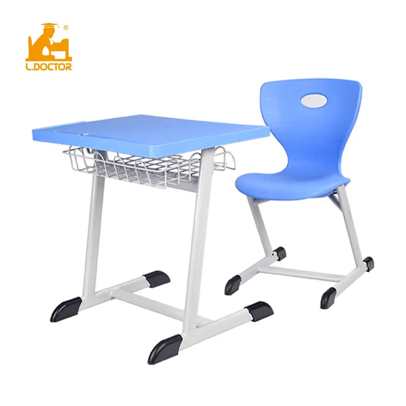 インド市場人気の学校の机と椅子のプラスチックトップ