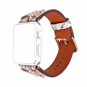 New Design Leather Bracelet For apple watch Band,Smart Watch Replacement strap For Apple Watch Band Leather With Metal