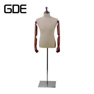 <span class=keywords><strong>Mannequin</strong></span> <span class=keywords><strong>de</strong></span> couturière réglable en bois pour robe féminine, taille enfant, bras à vendre - Product Image 2