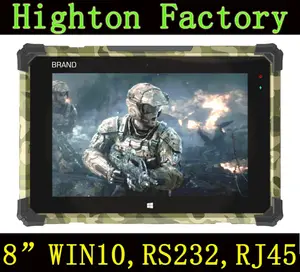 Usine IP65 Niveau Militaire 8 Pouce Étanche Tablet PC Intégré RS232 port Et RJ45 Port Robuste Comprimés Windows 10 OS