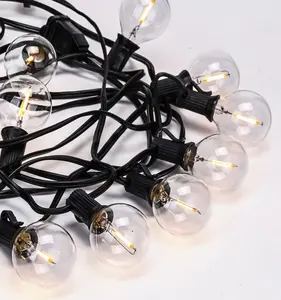 Tira de luces LED con forma de globo, bombillas de filamento Edison para fiesta, boda, Navidad, interior y exterior