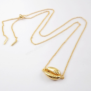G1622 Ultime Oro Immerso ciprea shell commercio all'ingrosso della collana, oro ciprea shell dei monili per le donne - Product Image 4