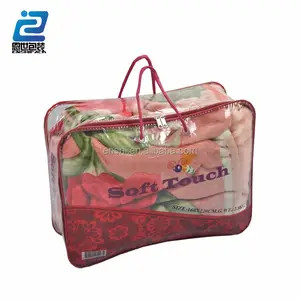 KHÁCH SẠN Custom Made Nhựa PVC Trải Giường Bao Bì Lưu Trữ Zipper Bag