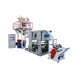 Plastic Blown Film Production Line blowing machine with flexo printing machine line garbage bag cutting manufacturing machine