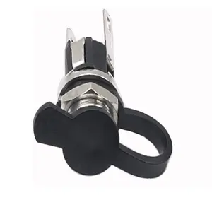 Prise d'alimentation CC DC-025 5.5-2.1MM alimentation douille avec écrou et bouchon anti-poussière