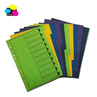 2025 respetuoso con el medio ambiente A4 5-Tab Manila Color brillante tablero índice papel archivo divisor carpeta gran oferta producto de archivo
