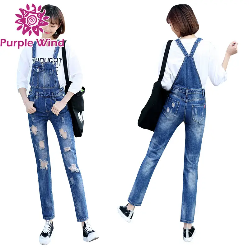 Korea Stijl Hoge Kwaliteit Groothandel Tall Vrouwen Skinny Jeans Jumpsuit Broek
