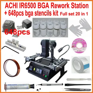 2015 New full set ACHI IR6500 Infrared BGA rework station + 20 in 1 bga reballing kit for laptop game consoles xbox ps3 repair