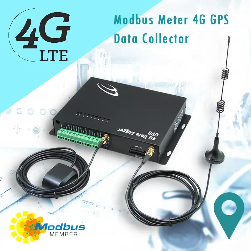 Heiße 4G GPS Gsm <span class=keywords><strong>SMS</strong></span> Gprs Modbus Meter GPS Daten kollektor Tracking GPS