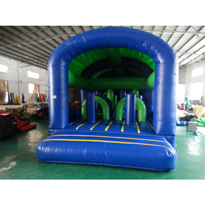 Outdoor 45ft Groen En Blauw Opblaasbare Hindernisbaan Voor Verkoop - Product Image 4