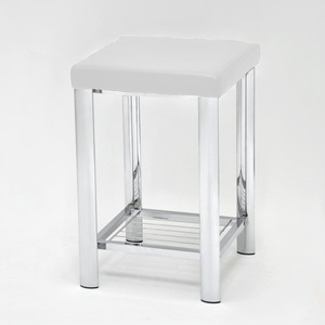 Petite table d'angle métallique en verre chromé, Unique, 1 pièce - Product Image 4