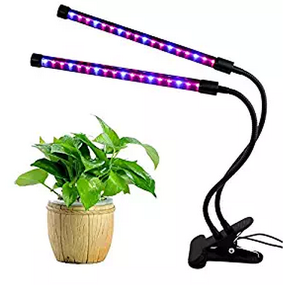 Full Spectrum Dimmable 3/9/12 horas memoria sincronización 18 W doble cabeza planta de interior crece la luz LED kit