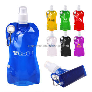 BPA شحن قابلة لإعادة الاستخدام للطي الرياضات المائية شرب الحقيبة حقيبة زجاجات المياه مع سقف الزاوية - Product Image 1