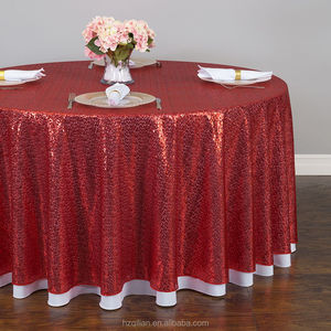 Wholesale Sequin <strong>Tablecloths</strong> Round Embroidered Table Cloths for Wedding <strong>Party</strong> - Product Image 4