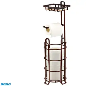 Free-Standing Metal Wire Toilet Tissue Paper Roll HolderとDispenser