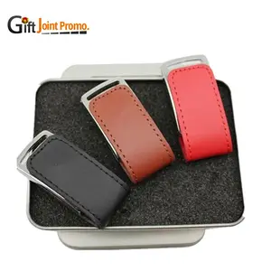 USB Stick In Leather case cover Brown 8 GB usb memory Stick Flash Drive