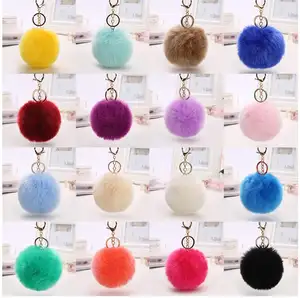 2023 top new Multicolor pom pom keychain for lady bag