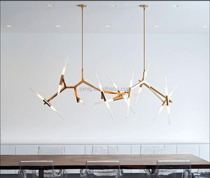 Oro/Nero moderno G4 ha condotto l'illuminazione lampadario Agnes Lampadario - Product Image 4