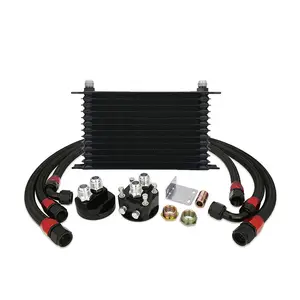 Kit de reocação de alumínio para carro, kit de montagem de automóveis, motor universal, transmissão hidráulica, radiador e óleo, 13 fileiras