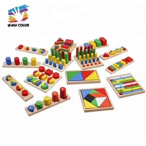 Lot de 14 Matériels <span class=keywords><strong>Montessori</strong></span> en Bois pour l'Éducation des Enfants – Aide Pédagogique – W12F033 - Product Image 1