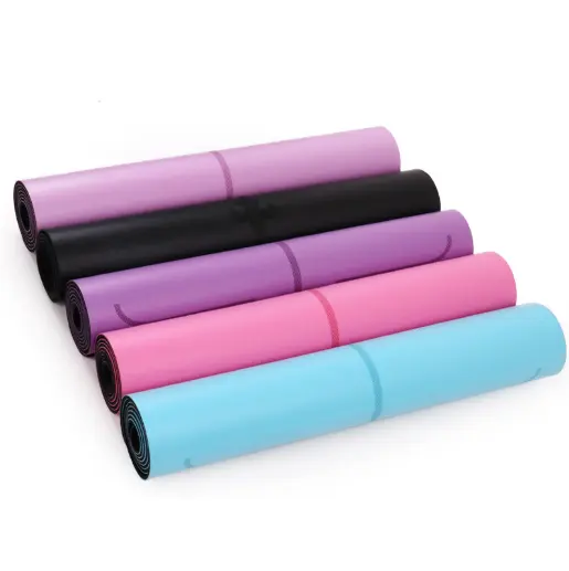 2023 Eco-friendly Non Slip Recycle 3mm 4mm 5mm High Quality Durable Custom LOGO Printed UV Black PU Natural Rubber Yoga Mat