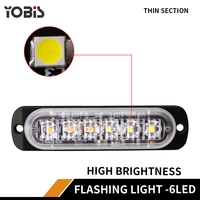 Venta al por mayor 12V LED Hot Flash Light Strobe Super Slim Vehículos de Emergencia Auto Ámbar Bar Suministro de Fábrica