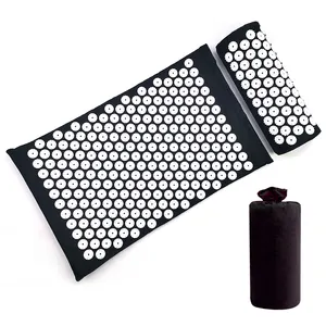 Fitness Lotus Spike Yoga Acupressure Mat and Pillow Set With Bag