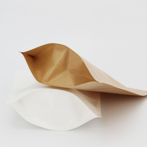<span class=keywords><strong>Sac</strong></span> à fermeture éclair en <span class=keywords><strong>papier</strong></span> kraft brun imprimé de logo personnalisé recyclable mat bon marché - Product Image 2