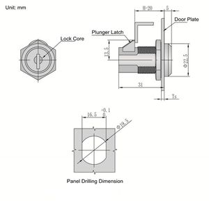 Vierteldrehung Cam Lock für Schaltanlagen Panel und Gehäuse Schrank Tür <span class=keywords><strong>Latch</strong></span> MS826