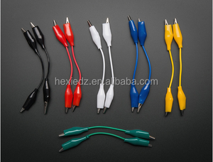 Farbige Krokodil klemmen Test kabel 5 Farben 50cm Länge Groß Mittel und Klein 10 Stück Krokodil klemme Test leitungen - Product Image 6