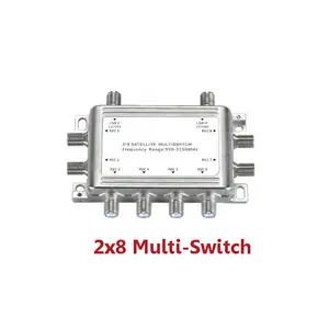 الصين 2x8 DiSEqC الأقمار الصناعية قائمة بذاتها FTA تلفزيون التبديل تتالي 2 في 8 multiswitch