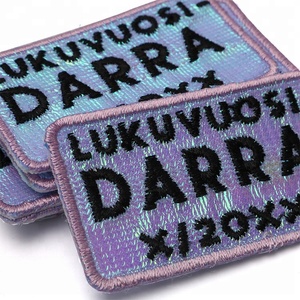Sew on Custom Personalized Logo <strong>Glitter</strong> Special Base Fabric Garment Badge Embroidery <strong>Patches</strong> for Clothing Applique - Product Image 3