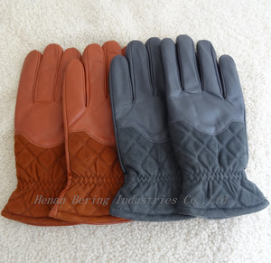 2017 Nueva Colección Hombres de Invierno Guantes de piel de Oveja de Pelo de Piel de Cordero Napa Guantes De Cuero Genuinos - Product Image 4
