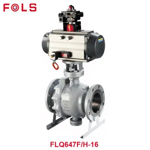 Limit Switch Pneumatik Listrik Cryogenic Stainless Steel Flange Ditempa Tetap Ball Valve