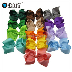 โอเคโบว์ grosgrain ขนาด6นิ้วสำหรับเด็กผู้หญิงโบว์ทำจากฟองน้ำบ๊อบน่ารักสำหรับเด็กวัยหัดเดิน16สีได้รับการรับรองจาก SGS กลับไปโรงเรียน - Product Image 2