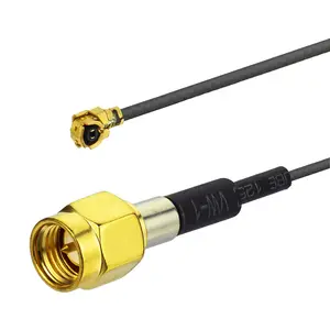 Cabo sma macho para ufl/ipx/ipex, cabo de 1.13mm para coax personalizado para gsm cdma 3g 4g gps wifi dab ham, rádio, mini antena de tv pci