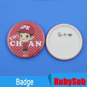 Hoge Kwaliteit Ronde Blank Metalen en Plastic Pin Badge Knop Badge in Voorraad Promotie