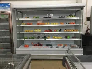 सुपरमार्केट फल और सब्जी के लिए Multideck खुले चिलर वाणिज्यिक रेफ्रिजरेटर