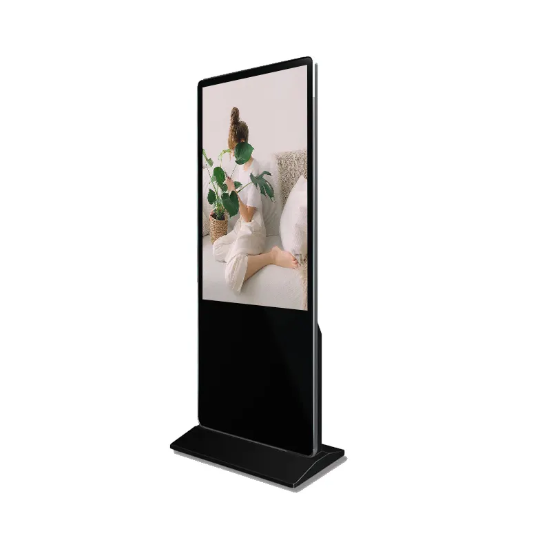 Verticale Aangepaste Wifi Gehard Glas Roterende Ad Pc Hardware Android Indoor Digital Signage Reclame Display Stand