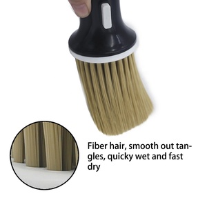Grosir Sikat Penata Rambut Serat Sapu Leher Sikat Tukang Cukur Rambut Sikat Pembersih Debu Leher dengan Dispenser Bubuk - Product Image 5