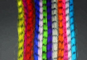 12 colori Fiber Sintetiche di Zebra Mette a Nudo Vene Pseudo Fiber Dei Capelli Nero Sbarrate Fly Tying Materiali - Product Image 5