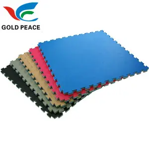 2cm EVA Material Taekwondo TKD Tatami Karati Matte VERRIEGELUNG DOPPELSEITIG ROT SCHWARZ SCHAUM BODEN PUZZLE MAT