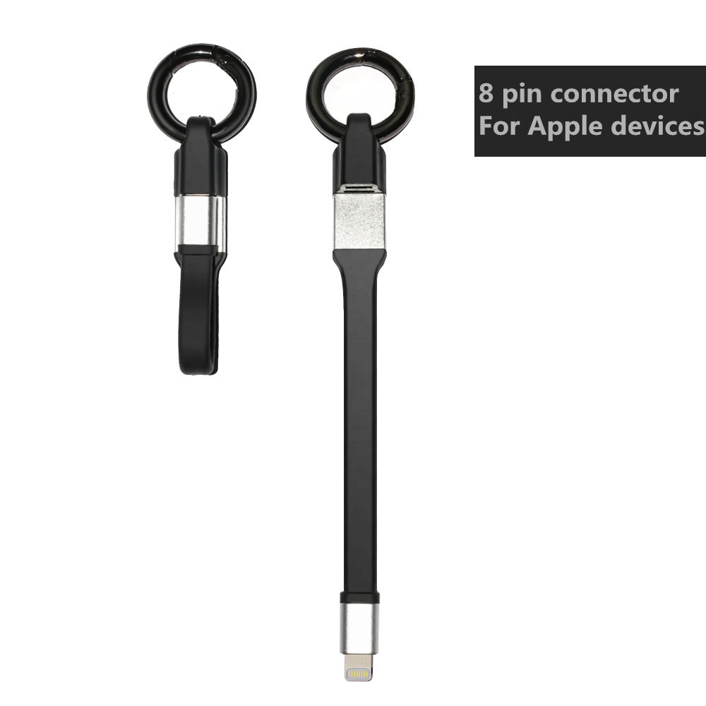 8 pin 2 en 1 cable USB llavero para el iphone
