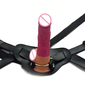 Waatfaak — godes en silicone rose pour femmes, jouets sexuels adultes, réalistes, double couche, dureté, avec sangle sur la ceinture, 6.89 pouces - Product Image 2