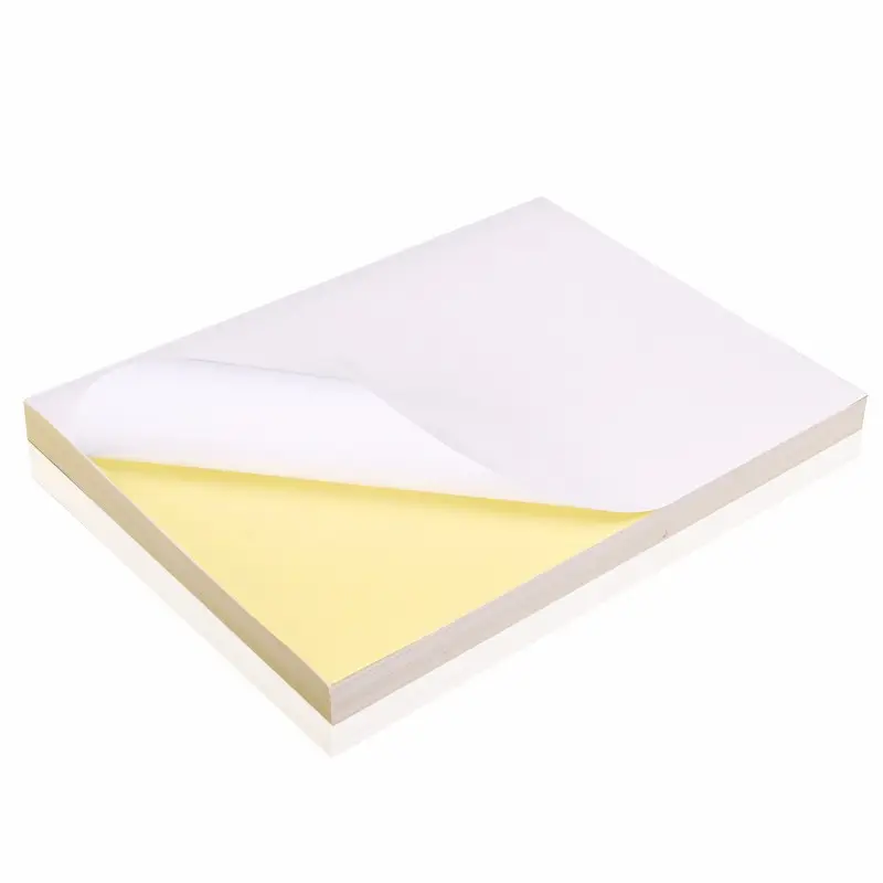 Custom Blank Glossy Witte Spiegel Zelfklevende Jas Gegoten Gecoat Sticker Papier