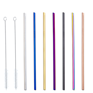 Eco Friendly Canna Biodegradabile Riutilizzabili Personalizzati Boba Lungo Metallo <span class=keywords><strong>Cannucce</strong></span> - Product Image 6