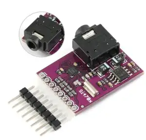 Si4703调频调谐器评估板无线电调谐器开发板模块，带3.5毫米耳机音频插孔